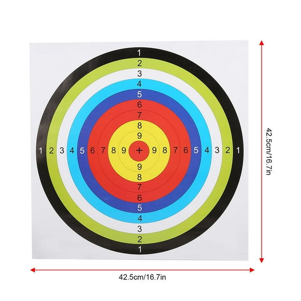 TOPINCN 10Pcs/Lot 42.5*42.5cm Archery Target Paper Face for Arrow