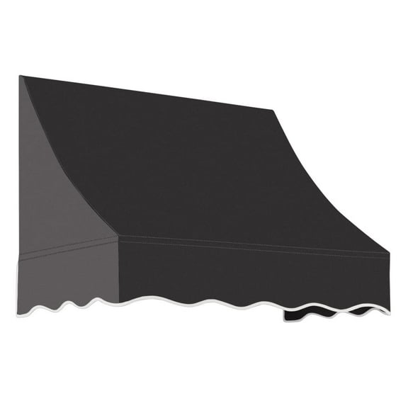 Awntech 4.375 ft Nantucket Fixed Awning Acrylic Fabric, Black