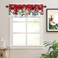 thumbnail image 2 of Cute Snowman Valances for Windows Snowflake Winter Red Christmas Rod Pocket Curtain Valance Window Treatment Short Curtains for Kitchen Living Room, 60"x18", 2 of 5