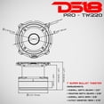 thumbnail image 3 of Altavoces DS18 PRO-TW220, altavoz de agudos de aluminio de 1 pulgada, 225 W RMS, 3 of 9
