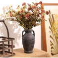 thumbnail image 4 of Rustic Black Vase - Farmhouse Ceramic Flower Vases, Vintage Home Decoration Vase, Clay Vase, Vase Centerpiece for Table, Vase for Living Room, Bathroom, Shelf Decor, 8.6 Inch, Black, 1 Pcs, 4 of 13