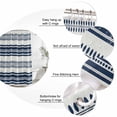 thumbnail image 6 of Navy Blue Striped Waterproof Fabric Shower Curtain,Farmhouse Geometric Stripe Waterproof Fabric Shower Curtain for Bathroom Curtains Bathtubs Hotel Shower Curtains with 12 Hooks Extra Long 72x84, 6 of 8