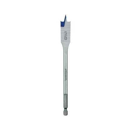

IRWIN 88810 Spade Drill Bit Flat Flute Hex Shank 1/4 in Dia Shank