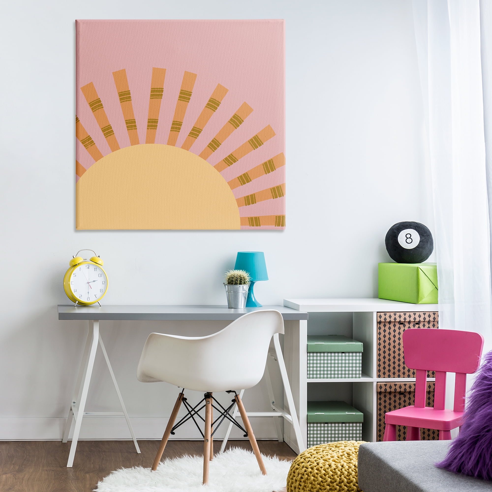 Stupell Industries Minimal Sun Rays Landscape & Nature Painting Wrapped Canvas Art Print Wall Art, 36 x 36