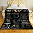 thumbnail image 2 of 50th Birthday Blanket Gift for Women or Men, 50 Years Old 1973 Anniversary Weeding Gift for Wife Husband Mom Dad, Back in 1973 Flannel Fleece Soft Throw Blanket, 2 of 5