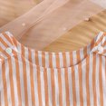 thumbnail image 4 of kpoplk Unisex Baby Girl Boy Clothes Short Sleeve Striped Sweatshirt Bubble Romper Bodysuit Cute Summer Outfit Size 3-6 Months,Orange, 4 of 8