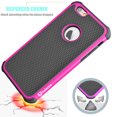 thumbnail image 3 of iPhone 6S Case,iPhone 6 Case, Njjex [Hot Pink/Black] Rugged Rubber Double Layer Plastic Scratch Resistant Hard Case Cover For iPhone 6S / 6 4.7 Inch, 3 of 4