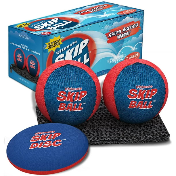 The Ultimate Skip Ball \\u2013 Water Bouncing Ball (2 Pack + Free