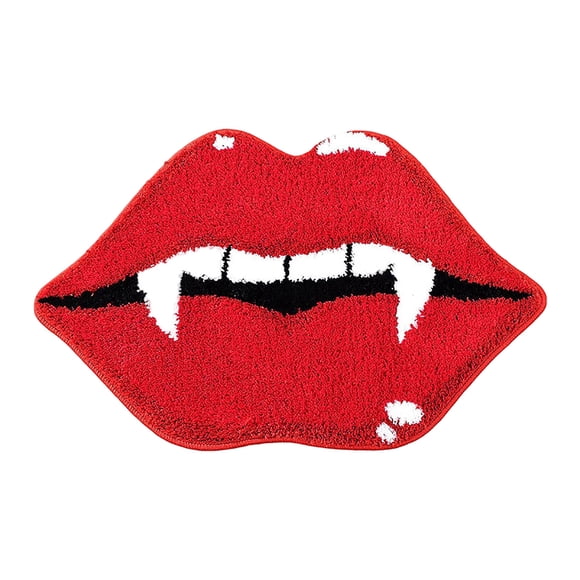 TIELUTT Orange Pumpkin Red Lips Bathroom Mat Cute Circular Absorbent Bathtub Rug Carpet Throw Pillows and Blankets Throw Blankets for Bedroom Long Hair Rugs for Bedroom Knit Bed Blanket