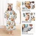 thumbnail image 4 of Dailycode Wearable Blanket Hoodie Oversized Sherpa Flannel Blankets with Pocket for 3-14 Year Old Cute Cartoon Bee, 4 of 7