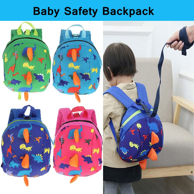 Dilwe Cute Cartoon Dinosaur Baby Safety Harness Backpack Toddler Antilost Bag Children