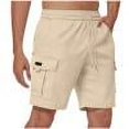 thumbnail image 7 of ZRGHAOYLQ Mens Casual Elastic Waist Cargo Shorts with Multi Pockets 7 Inch Straight Leg Shorts Classic Fit Summer Beach Shorts, 7 of 7