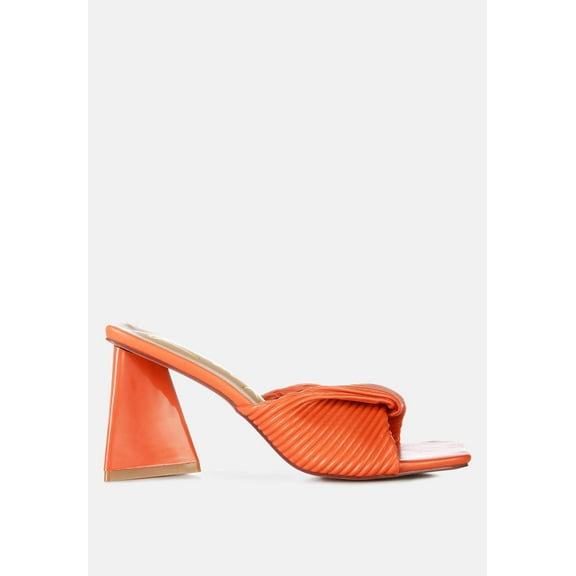 Cupid Kiss Pleated Twist Strap Sandals