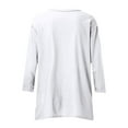 thumbnail image 6 of Aobny Long Shirt Tshirts Shirts for Women White Tunic Blouses & Tops Pullover V-Neck 3/4 Sleeve Gym Tops for Women,S, 6 of 7