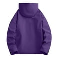 thumbnail image 6 of Stamzod Wind Breaker Jackets Mens Solid Color Full-Zip Raincoat with Hood Casual Long Sleeve Windbreaker for Outdoor Travel Hiking Cycling Purple XS, 6 of 7