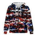 thumbnail image 4 of Renewold Camo American Flag Womens Oversized Zip Up Hoodies Fashion Hooded Pullover Jackets Sweatshirts Long Sleeve Y2K Hoodies Fleece Sweaters Hooded Cardigan Fall Winter Clothes, XS, 4 of 7