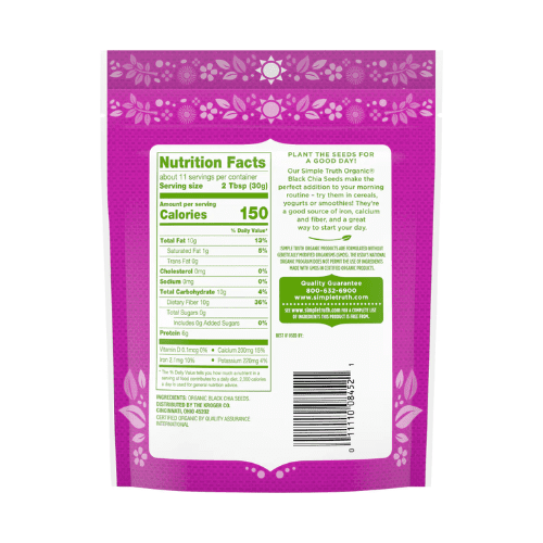 Simple Truth Organic Black Chia Seeds Organic 12 oz