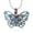 Colorful-White, variant on Personlized Butterfly Urn Necklace for Ashes With Birthstone Stainless Steel Keepsake Memorial Urn Locket for Ashes Crystal Cremation Butterfly Necklace