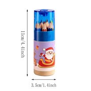 Kieccall Colored Pencil Set 12 Colors Tube Pack Christmas Theme Art Drawing Gift Gift