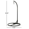 thumbnail image 3 of GDF Studio Hettinger Indoor/Outdoor Hanging Chair Stand Only, Black, 3 of 8
