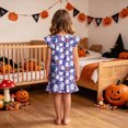 thumbnail image 5 of TOWED22 Halloween Nightdress Toddler Girls Sleepwear Cute Cartoon Ghost Print Dresses Short Sleeve Pajamas Dress, 5 of 7