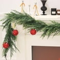 thumbnail image 2 of Guvpev 9FT Artificial Cedar Garland, Real Touch Christmas Pine Garland, Indoor & Outdoor Xmas Greenery Garlands for Holiday, Mantel, Table, Stairs, Fireplace, Porch, Wall, Christmas Decorations, 2 of 8