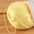 thumbnail image 3 of Lace Weight Tencel Yarn - Delightfully Fine - 60% Bamboo 40% Tencel Yarn - 4 Skeins - Col 14 Pastel Yellow, 3 of 7