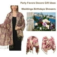 thumbnail image 3 of SILVERFEVER Scarf Pashmina Wrap with a Circle Pattern Dusty Pink, 3 of 4