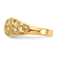 thumbnail image 4 of 14K Yellow Gold Ring Band Themed Paisley Diamond-cut Design Dome, Size 6, 4 of 5
