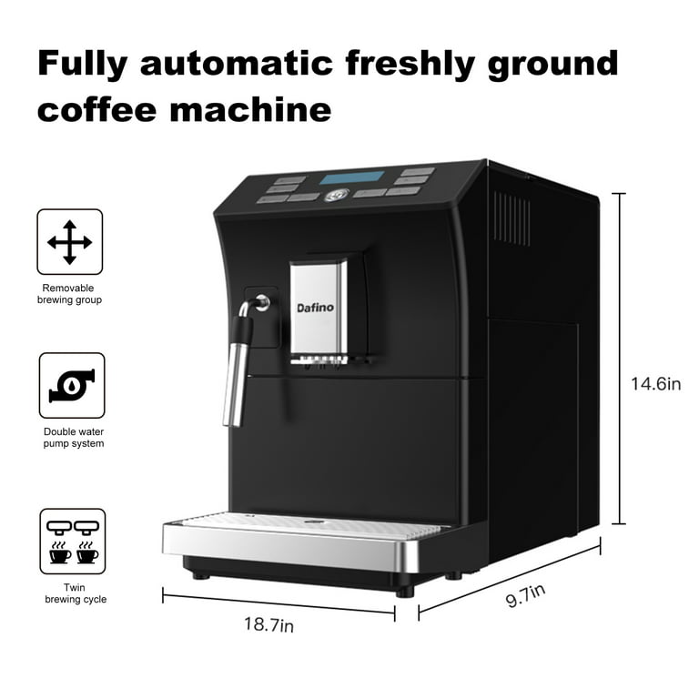 SESSLIFE Fully Automatic Coffee Espresso Maker, Professional Espresso  Espresso Machine with Milk Frother, Grinder, Perfect for Home Cafe, Black
