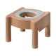 thumbnail image 1 of Asiento de inodoro para ancianos, taburete, orinal, silla para baño, duradero, antideslizante, tamaño Capota blanda de poliuretano color caqui, 1 of 9