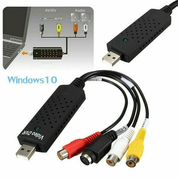 USB 2.0 One Touch VHS to DVD Capture Device with Easy to use Software, Convert, Edit and Save to Digital Files For Win7, Win8 and Win10 - Walmart.com