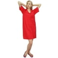 thumbnail image 3 of Bimba Chemise de Nuit pour Femme à Col Cranté Turquoise Robe de Nuit avec Poches-24, 3 of 6