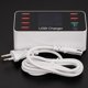 thumbnail image 2 of Cargador USB QC3.0 de 8 puertos, 5 V, 9 A, 45 W con pantalla LCD de voltaje de corriente, cargador de escritorio, enchufe europeo, 2 of 5
