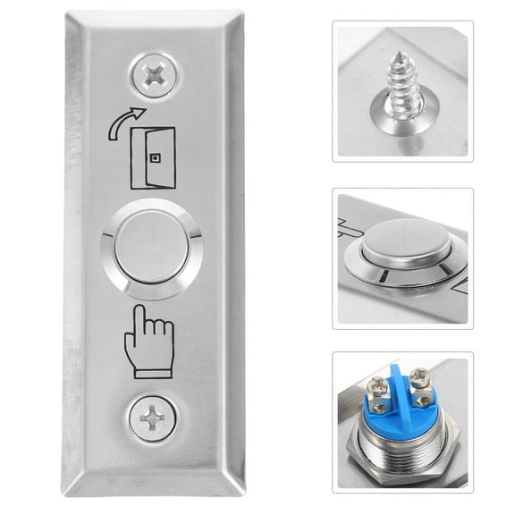 Raindrops 1 Set Push To Exit Button Panel Door Access Control System Door Bell Panel Plate Cover Doorbell Wall Plate Doorbell Wall Plate Cover Door Bell Cover For Outside Doorbell Plate Cover