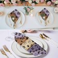thumbnail image 2 of Cloth Napkins Set of 6 - 20x20 Inches, Purple Brown Washable Reusable Table Napkins, Rustic Farmhouse Dog Paw Vintage Soft & Absortbent Dining Napkin for Party Wedding Hotel Restaurant, 2 of 8
