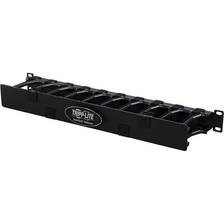UPC: 0037332163943 | TRIPP LITE SRCABLEDUCT1UHD 1U High Capacity Horizontal Cable Manager (Finger duct with dual-hinge cover)