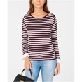 thumbnail image 1 of Tommy Hilfiger Womens Ruffle-Cuff Pullover Sweater, Purple, Large, 1 of 1