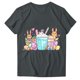 thumbnail image 1 of Blusas de Manga Corta para las Mujeres Divertida Impresión Cuello Redondo Camiseta Vintage, Blusas de Primavera para las Mujeres, 1 of 4