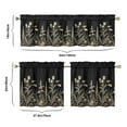 thumbnail image 6 of Black and Golden Flowers6.1 Kitchen Curtains and Valances Set - 3 Piece Kitchen Curtains Sets with Valance for Windows Rod Pocket Machine Washable Kitchen Decor Decorations (54"x18"+2x27.5"x24"), 6 of 6