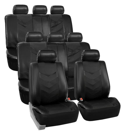 FH Group Faux Leather Synthetic Leather Auto Seat Cover, 8 Seater SUV VAN Full Set, (Best Full Size Suv)
