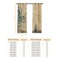 thumbnail image 6 of Fsddascl Nautical Octopus Blackout Curtains for Bedroom/Living Room, Thermal Insulated Kitchen Curtains, Medieval Retro Map Sailboat Brown Grommet Darkening Window Treatment Drapes 42"x84"x2, 6 of 6