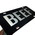 thumbnail image 5 of JASS GRAPHIX Beef License Plate Brushed Aluminum on Black 2-D Farmer Heavy Duty, 5 of 6