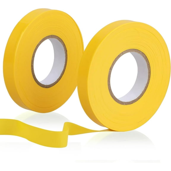 2PCS Gardening Tape, 1/2" X 295 Ft Garden Ties for Climbing Plants, Tomato Tape, Plant Ribbon Gardening Tape for Indoor Outdoor Plant Grafting Climbing(Yellow) Yellow