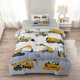 thumbnail image 1 of 4-Pcs Construcción Twin Size Boys Bedding Set, Kids Comforter Set for Teens, 1 of 7