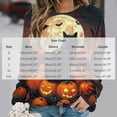 thumbnail image 5 of Uootdi Halloween Sweatshirts for Women Crew Neck Red Moon Bat Pumpkin Graphic Womens Sweatshirt Oversized Fit Holiday Night Soft Womens Tops Gift, 5 of 5