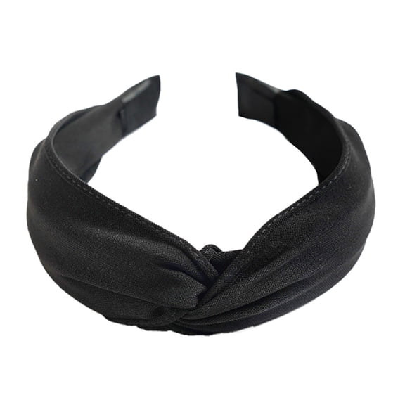 RANJIE Headbands for Women Fashion Pure Color band Bow Tie Velvet Wide-Brimm Headwrap Band Lightweight Comfortable Women's Hair Accessories,Black
