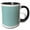 Black/White, variant on 3drose, Elegant Turquoise and White Moroccan Diamond Shapes Pattern, 11oz Two-tone Green Mug