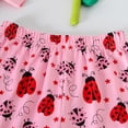 thumbnail image 6 of larppty Baby Girls' Ladybug Print Pajama Set – Soft Cotton Sleepwear for Infants, Cozy 2-Piece Outfit, Comfortable Summer & Home Wear（Red， 4-5 Years）, 6 of 9