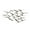 Brown Flying Flock Of Solid Bird Animals Cluster 45" x 3" x 24", variant on DecMode Silver Metal Flying Bird Wall Decor